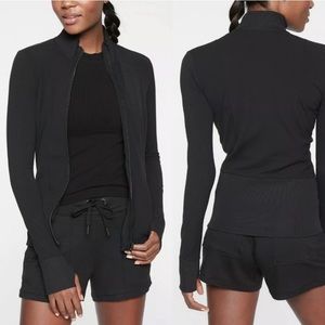 Athleta Shanti Zip Up Jacket in Powervita BLACK XS